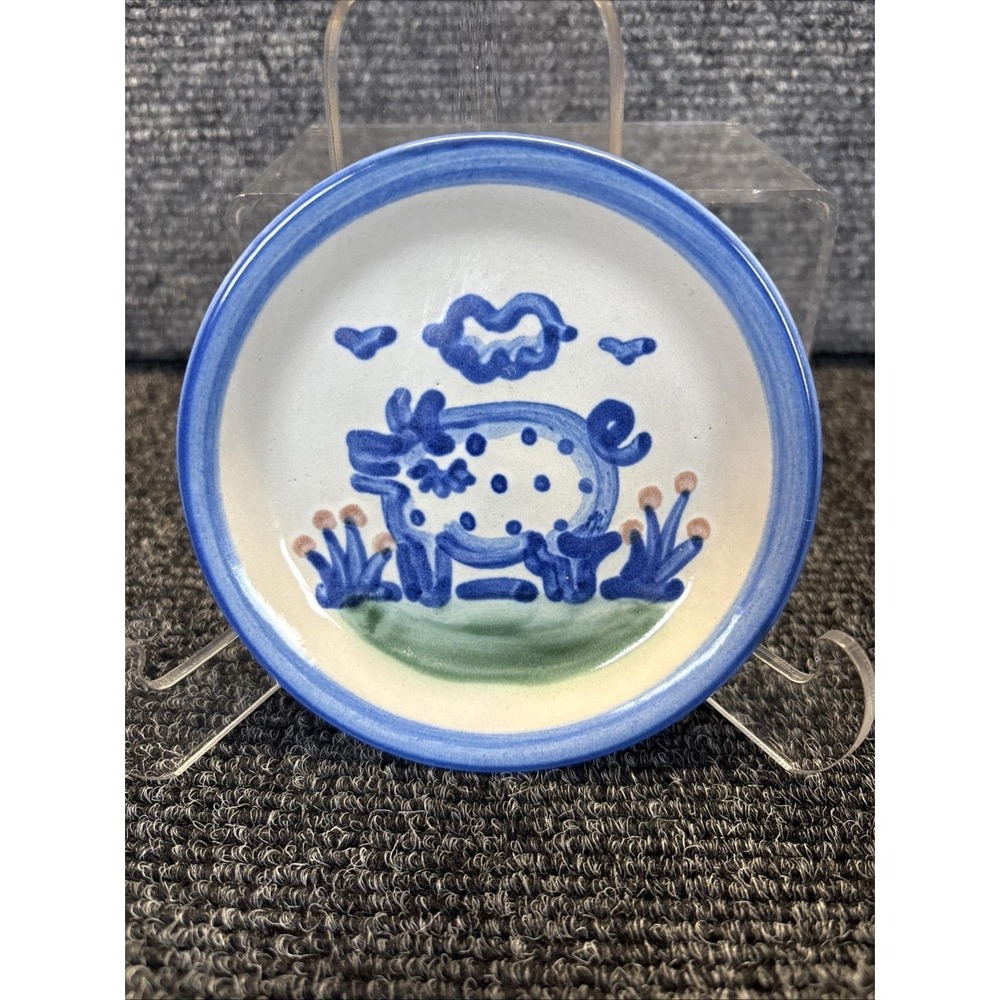 Vtg~MA Hadley~Pottery~Trinket Dish~Mini Plate~Pig/Farm